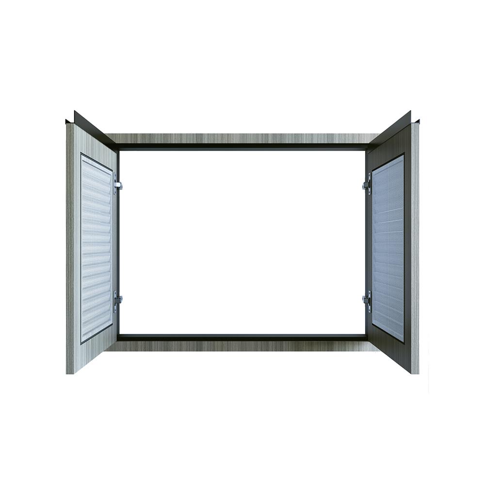 บานซิงค์คู่เกล็ดเต็ม JUPITER SILKY LIGHT 83x63 ซม. สีเทา