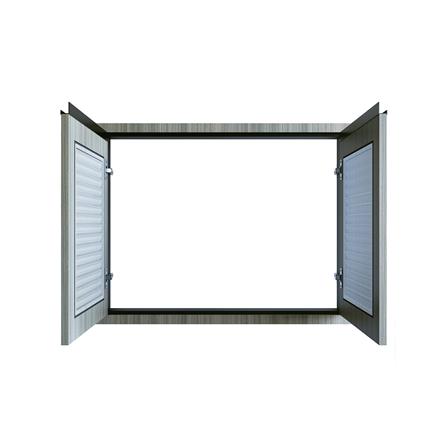 บานซิงค์คู่เกล็ดเต็ม JUPITER SILKY LIGHT 83x63 ซม. สีเทา_1