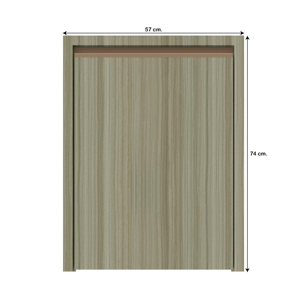 บานถังแก๊สเรียบ JUPITER SILKY TEAK 53x72 ซม. สีน้ำตาล