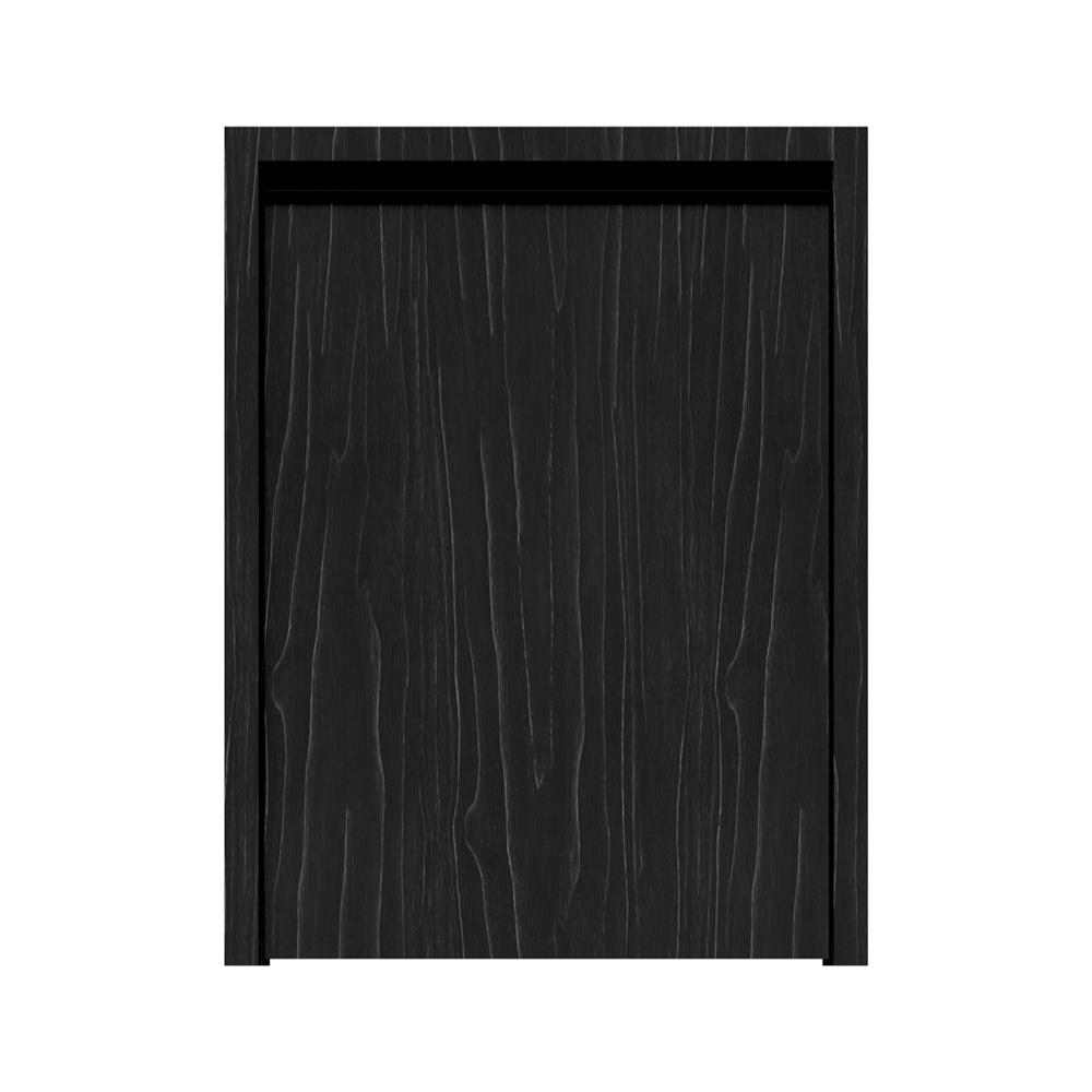 บานถังแก๊สเรียบ JUPITER SILKY OAK 53x72 ซม. สีดำ