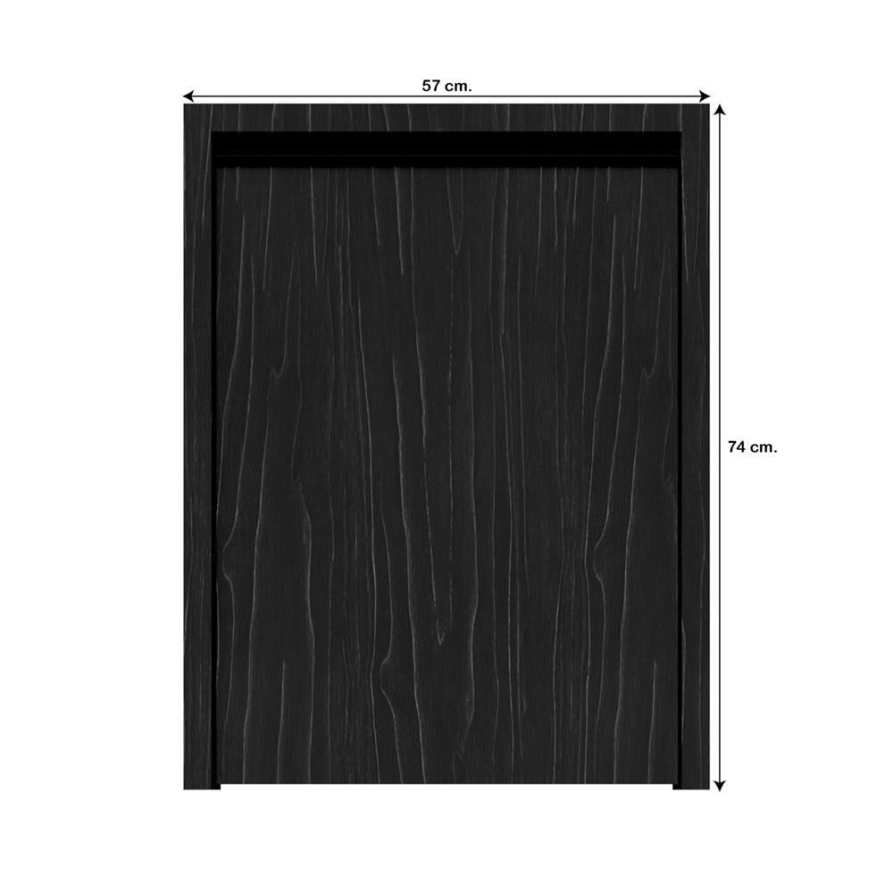 บานถังแก๊สเรียบ JUPITER SILKY OAK 53x72 ซม. สีดำ