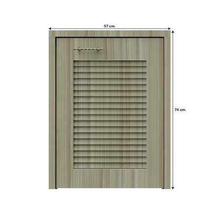 บานถังแก๊สเกล็ดเต็ม JUPITER GLORY TEAK 53x72 ซม. สีน้ำตาล_3