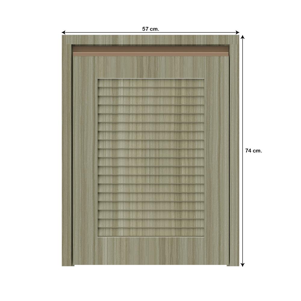 บานถังแก๊สเกล็ดเต็ม JUPITER SILKY TEAK 53x72 ซม. สีน้ำตาล