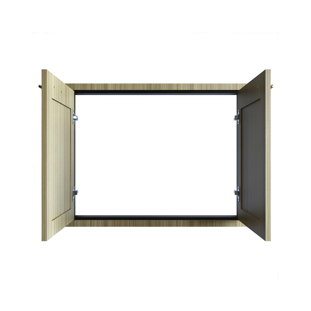 บานซิงค์คู่ลายฟักเต็ม JUPITER GLORY TEAK 83x63 ซม. สีน้ำตาล