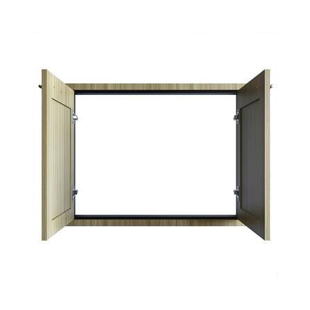 บานซิงค์คู่ลายฟักเต็ม JUPITER GLORY TEAK 83x63 ซม. สีน้ำตาล_1