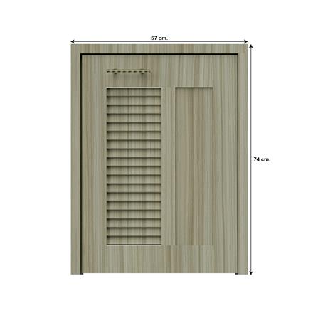 บานถังแก๊สเกล็ดผสม JUPITER GLORY TEAK 53x72 ซม. สีน้ำตาล_3