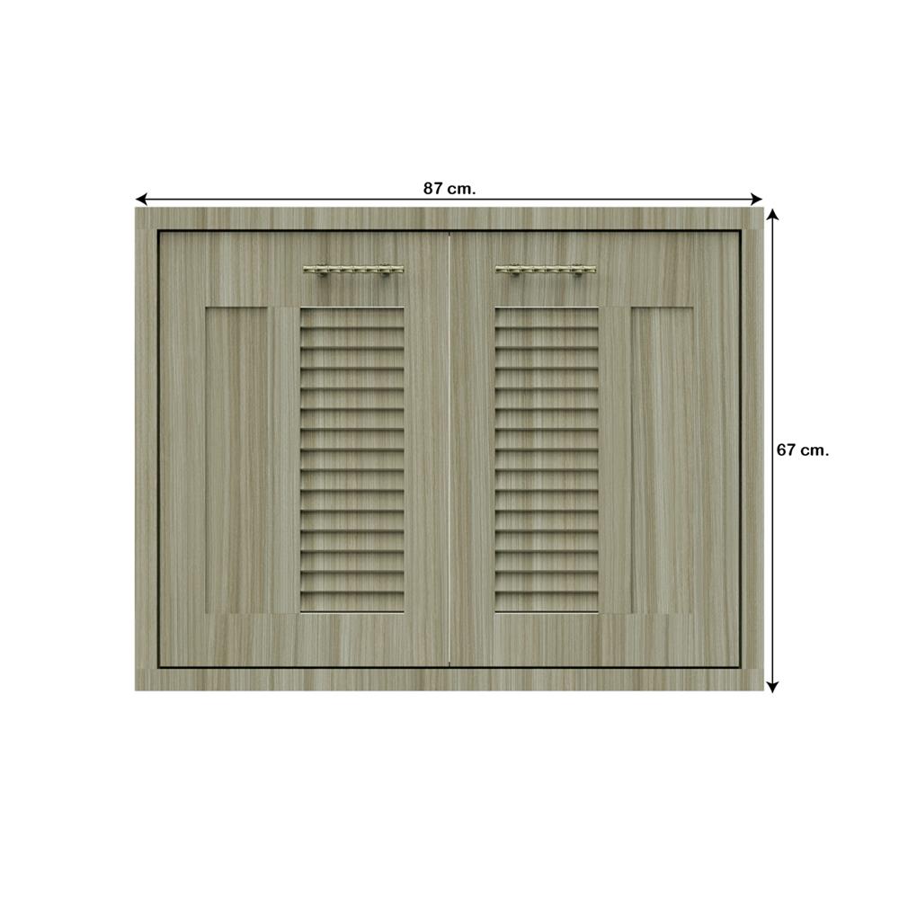 บานซิงค์คู่เกล็ดผสม JUPITER GLORY TEAK 83x63 ซม. สีน้ำตาล