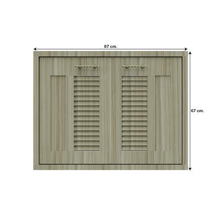 บานซิงค์คู่เกล็ดผสม JUPITER GLORY TEAK 87x67 ซม. สีน้ำตาล_3