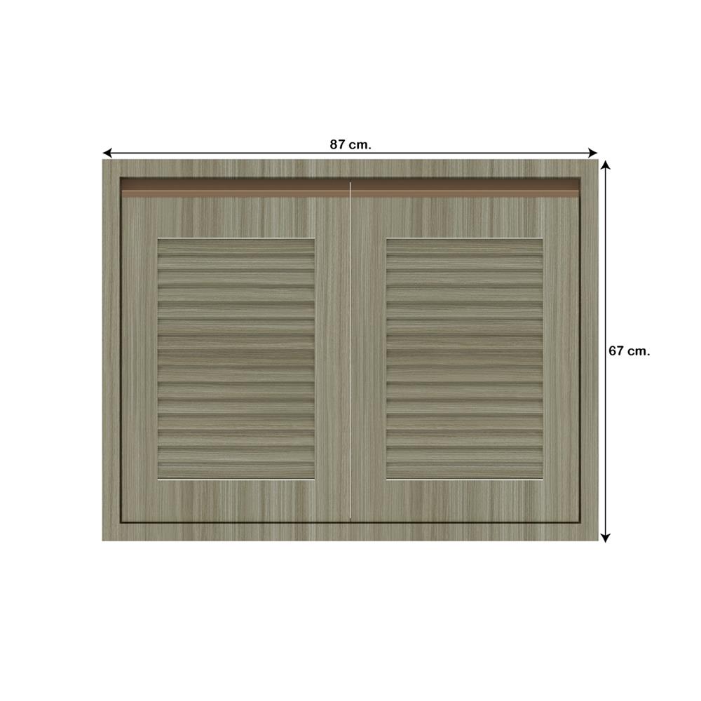 บานซิงค์คู่เกล็ดเต็ม JUPITER SILKY TEAK 83x63 ซม. สีน้ำตาล