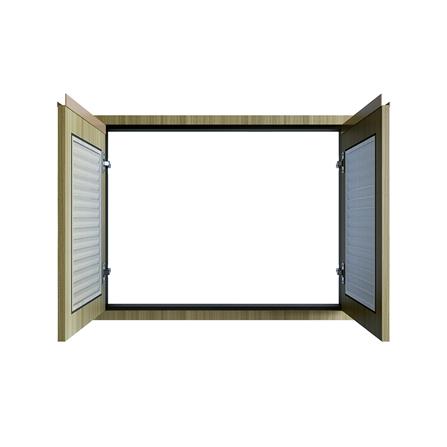 บานซิงค์คู่เกล็ดเต็ม JUPITER SILKY TEAK 83x63 ซม. สีน้ำตาล_1