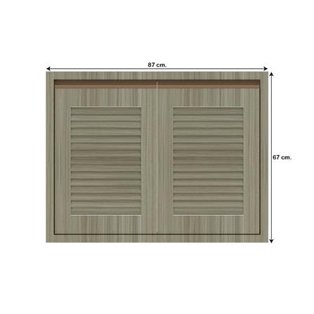 บานซิงค์คู่เกล็ดเต็ม JUPITER SILKY TEAK 83x63 ซม. สีน้ำตาล_3