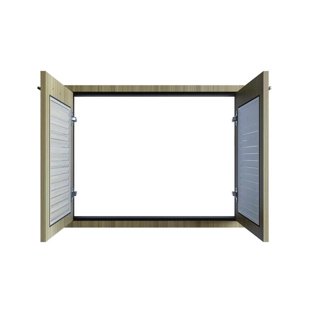 บานซิงค์คู่เกล็ดเต็ม JUPITER GLORY TEAK 83x63 ซม. สีน้ำตาล