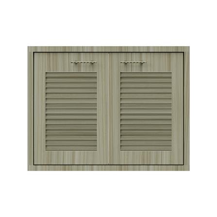 บานซิงค์คู่เกล็ดเต็ม JUPITER GLORY TEAK 83x63 ซม. สีน้ำตาล_0