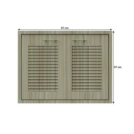 บานซิงค์คู่เกล็ดเต็ม JUPITER GLORY TEAK 83x63 ซม. สีน้ำตาล_3