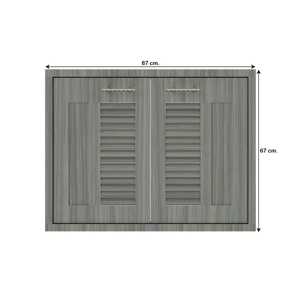 บานซิงค์คู่เกล็ดผสม JUPITER GLORY LIGHT 83x63 ซม. สีเทา