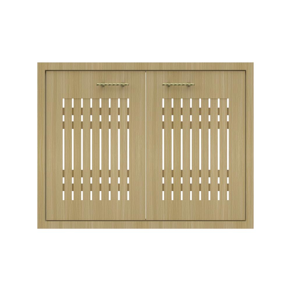 บานซิงค์คู่เกล็ดเต็ม JUPITER MINERVA 87x67 ซม. สีน้ำตาล