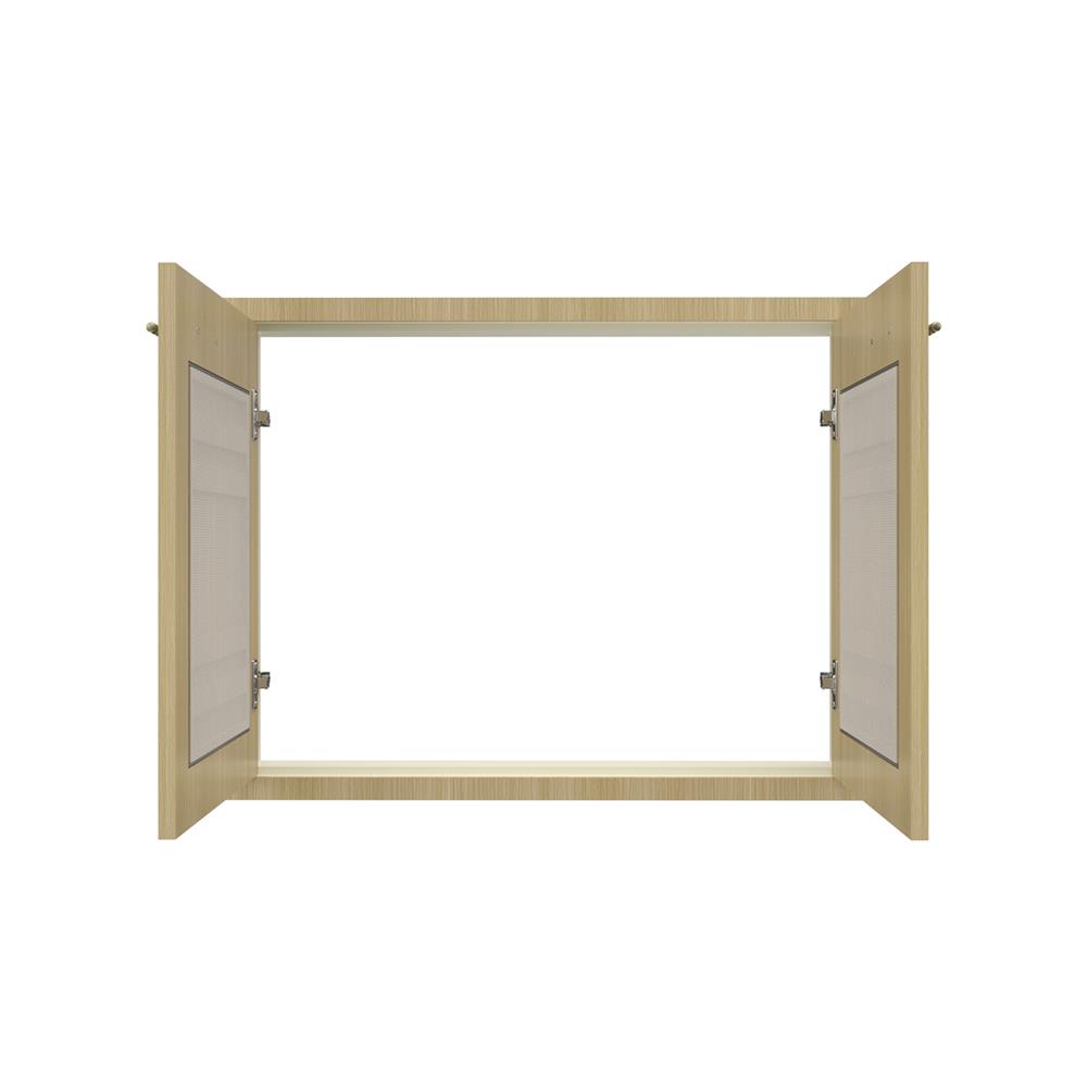 บานซิงค์คู่เกล็ดเต็ม JUPITER MINERVA 87x67 ซม. สีน้ำตาล