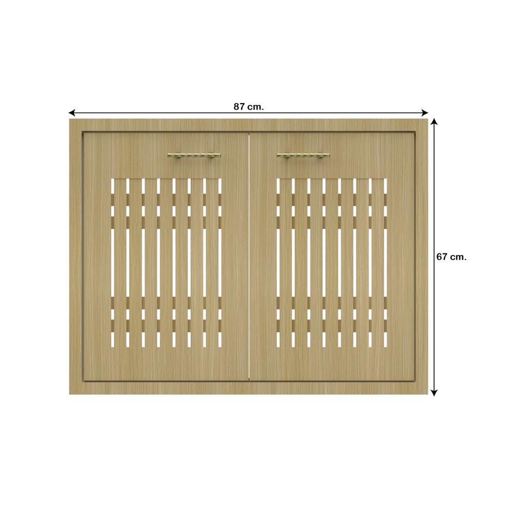 บานซิงค์คู่เกล็ดเต็ม JUPITER MINERVA 87x67 ซม. สีน้ำตาล
