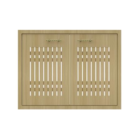 บานซิงค์คู่เกล็ดเต็ม JUPITER MINERVA 87x67 ซม. สีน้ำตาล