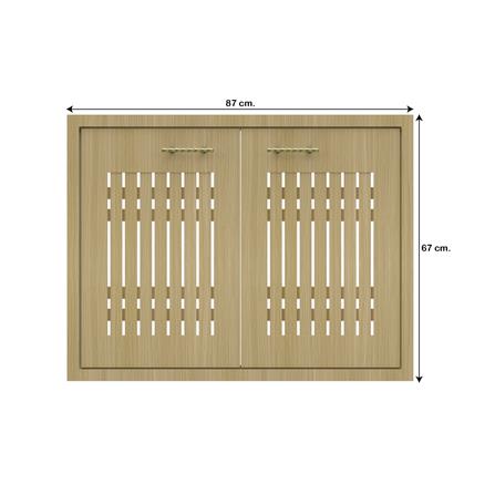 บานซิงค์คู่เกล็ดเต็ม JUPITER MINERVA 87x67 ซม. สีน้ำตาล_4