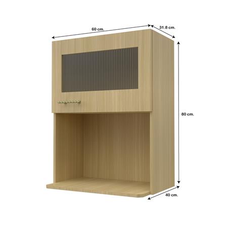 ตู้ไมโครเวฟบานกระจก JUPITER MINERVA 60x80 ซม. สีน้ำตาล_5