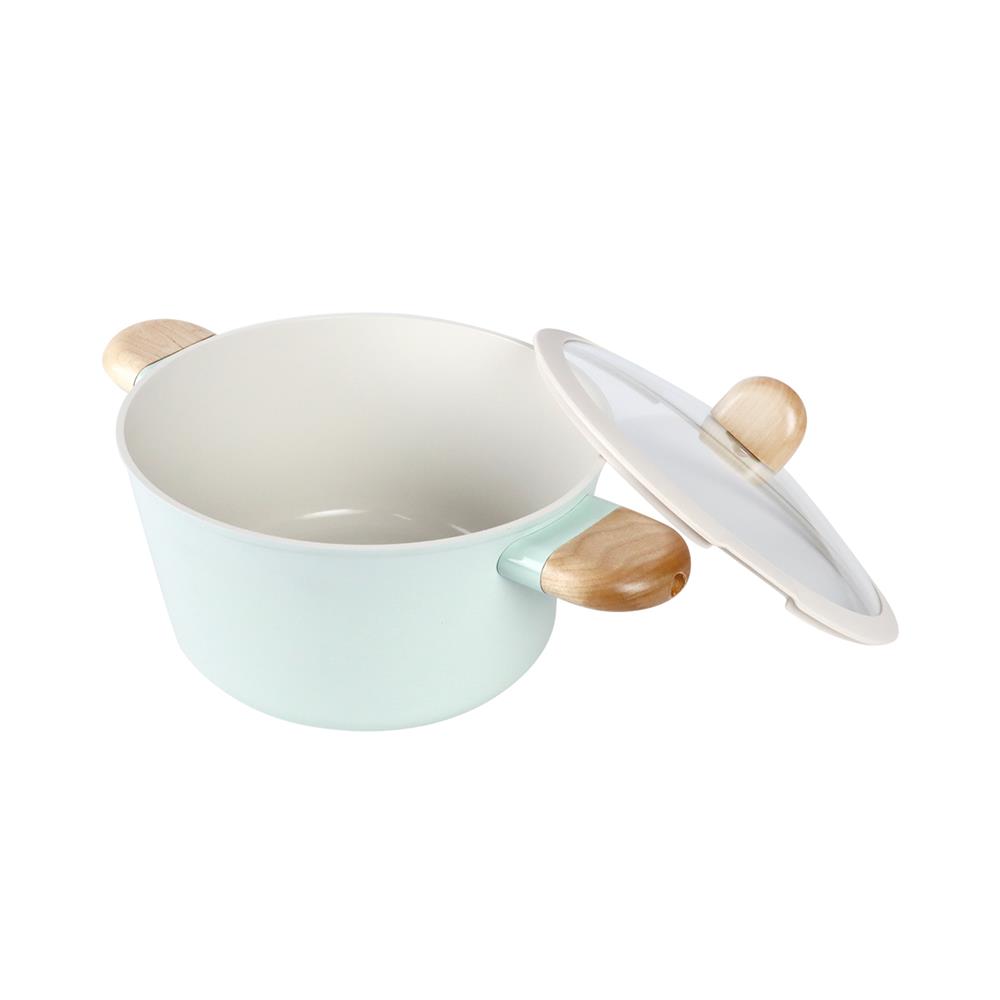 หม้อพร้อมฝา 24 ซม. NEOFLAM BROTE สีเขียว