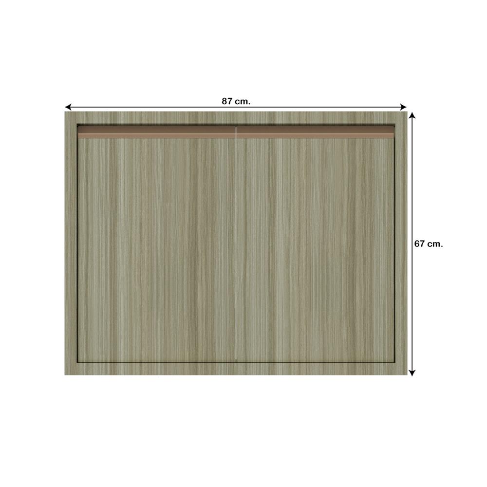 บานคู่เรียบ JUPITER SILKY TEAK 83x63 ซม. สีน้ำตาล