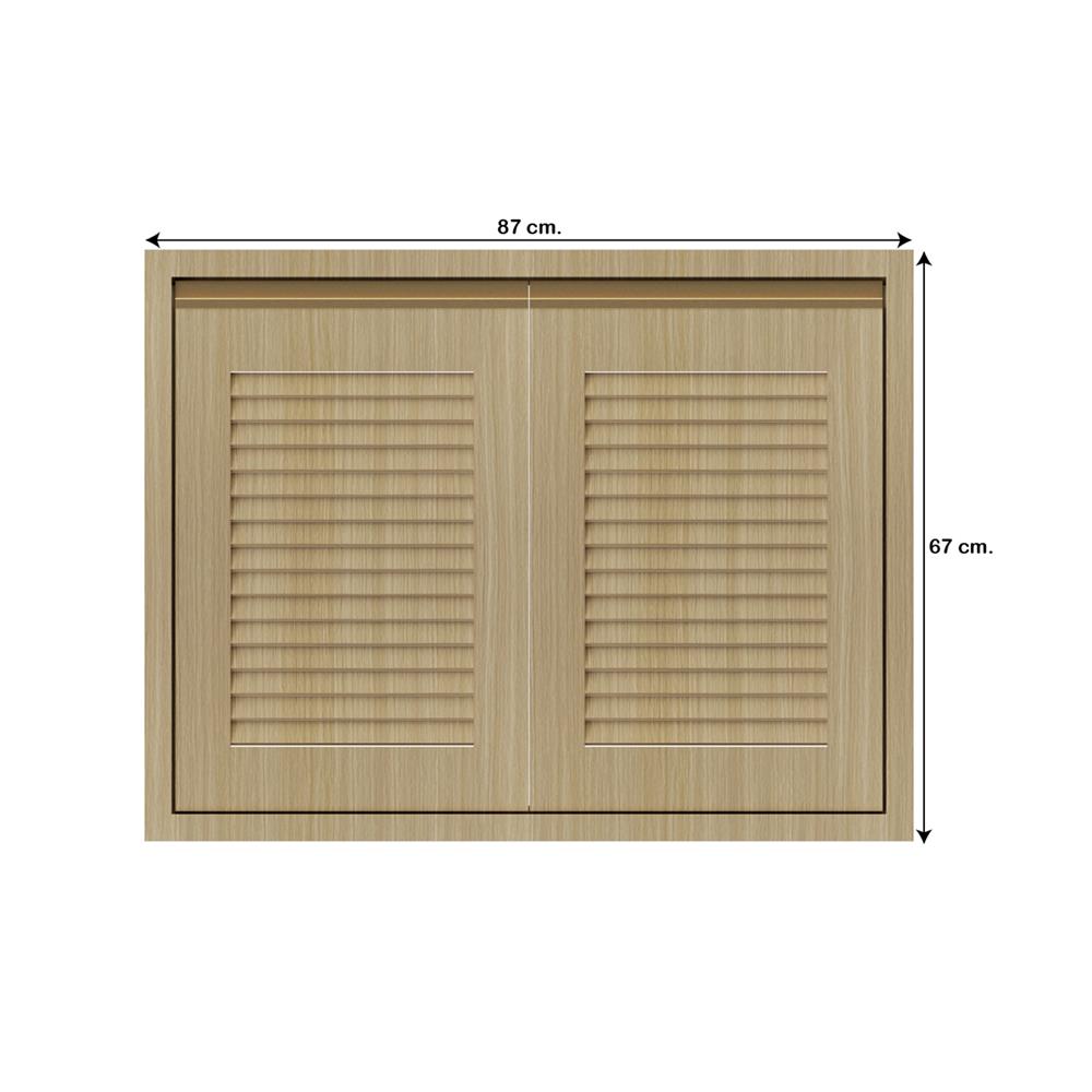 บานซิงค์คู่เกล็ดเต็ม JUPITER SILKY WOOD 83x63 ซม. สีน้ำตาล