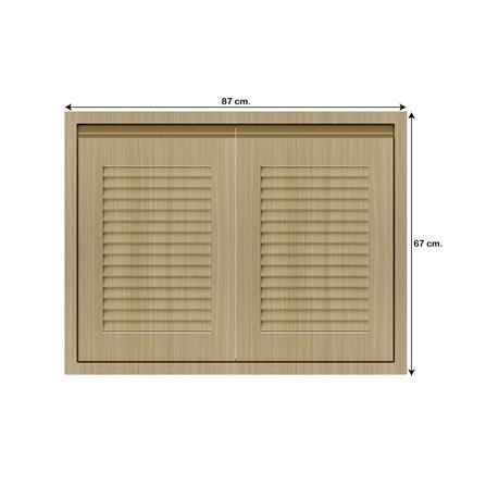 บานซิงค์คู่เกล็ดเต็ม JUPITER SILKY WOOD 83x63 ซม. สีน้ำตาล_3