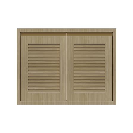 บานซิงค์คู่เกล็ดเต็ม JUPITER SILKY WOOD 87x67 ซม. สีน้ำตาล