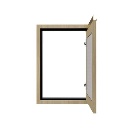 บานซิงค์เดี่ยวเกล็ดเต็ม JUPITER SILKY WOOD 43x63 ซม. สีน้ำตาล_1