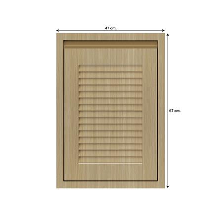 บานซิงค์เดี่ยวเกล็ดเต็ม JUPITER SILKY WOOD 43x63 ซม. สีน้ำตาล_3