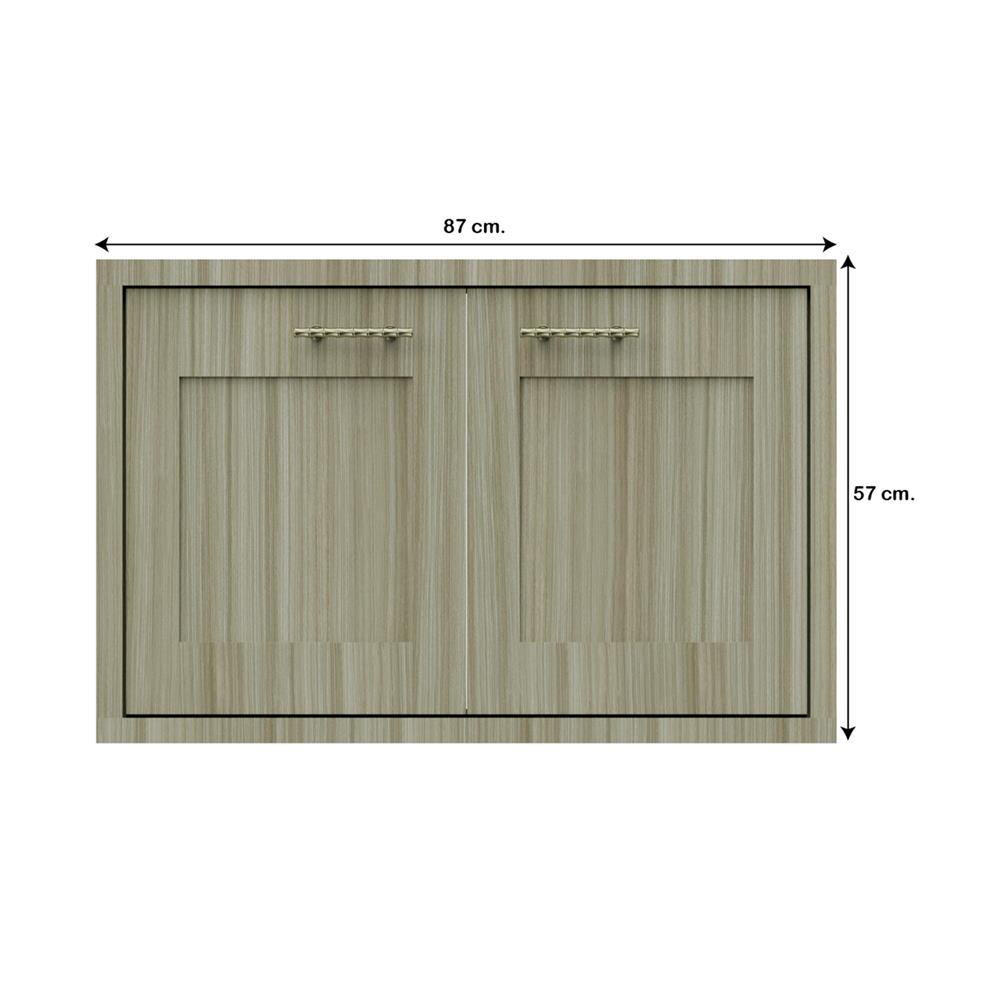 บานใต้เตาลายฟักเต็ม JUPITER GLORY TEAK 83x53 ซม. สีน้ำตาล