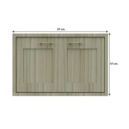บานใต้เตาลายฟักเต็ม JUPITER GLORY TEAK 83x53 ซม. สีน้ำตาล_3