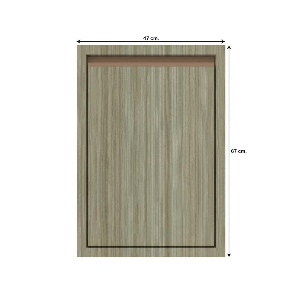 บานซิงค์เดี่ยวเรียบ JUPITER SILKY TEAK 47x67 ซม. สีน้ำตาล