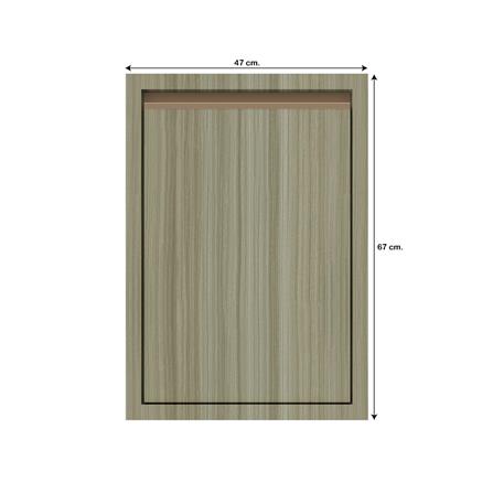 บานซิงค์เดี่ยวเรียบ JUPITER SILKY TEAK 47x67 ซม. สีน้ำตาล_3