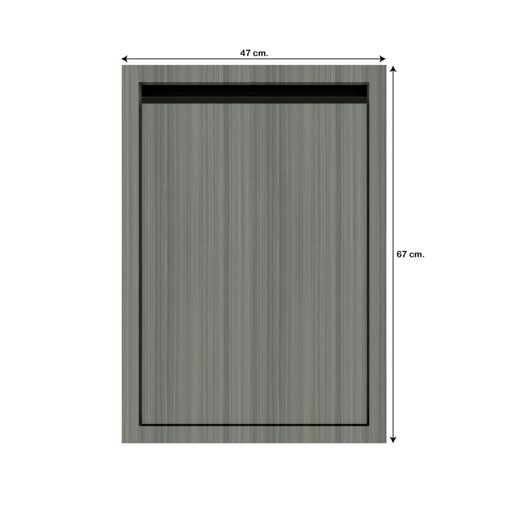 บานซิงค์เดี่ยวเรียบ JUPITER SILKY LIGHT 43x63 ซม. สีเทา