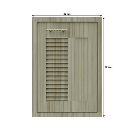 บานซิงค์เดี่ยวเกล็ดผสม JUPITER GLORY TEAK 43x63 ซม. สีน้ำตาล_3