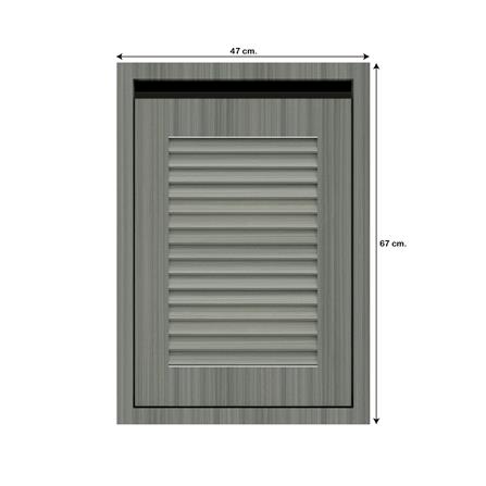 บานซิงค์เดี่ยวเกล็ดเต็ม JUPITER SILKY LIGHT 43x63 ซม. สีเทา_4