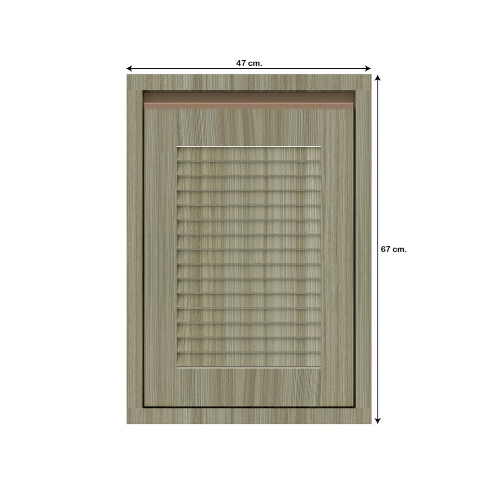บานซิงค์เดี่ยวเกล็ดเต็ม JUPITER SILKY TEAK 47x67 ซม. สีน้ำตาล