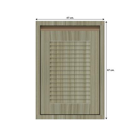 บานซิงค์เดี่ยวเกล็ดเต็ม JUPITER SILKY TEAK 47x67 ซม. สีน้ำตาล_3