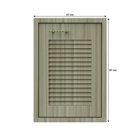 บานซิงค์เดี่ยวเกล็ดเต็ม JUPITER GLORY TEAK 43x63 ซม. สีน้ำตาล_3