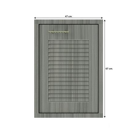 บานซิงค์เดี่ยวเกล็ดเต็ม JUPITER GLORY LIGHT 43x63 ซม. สีเทา_3