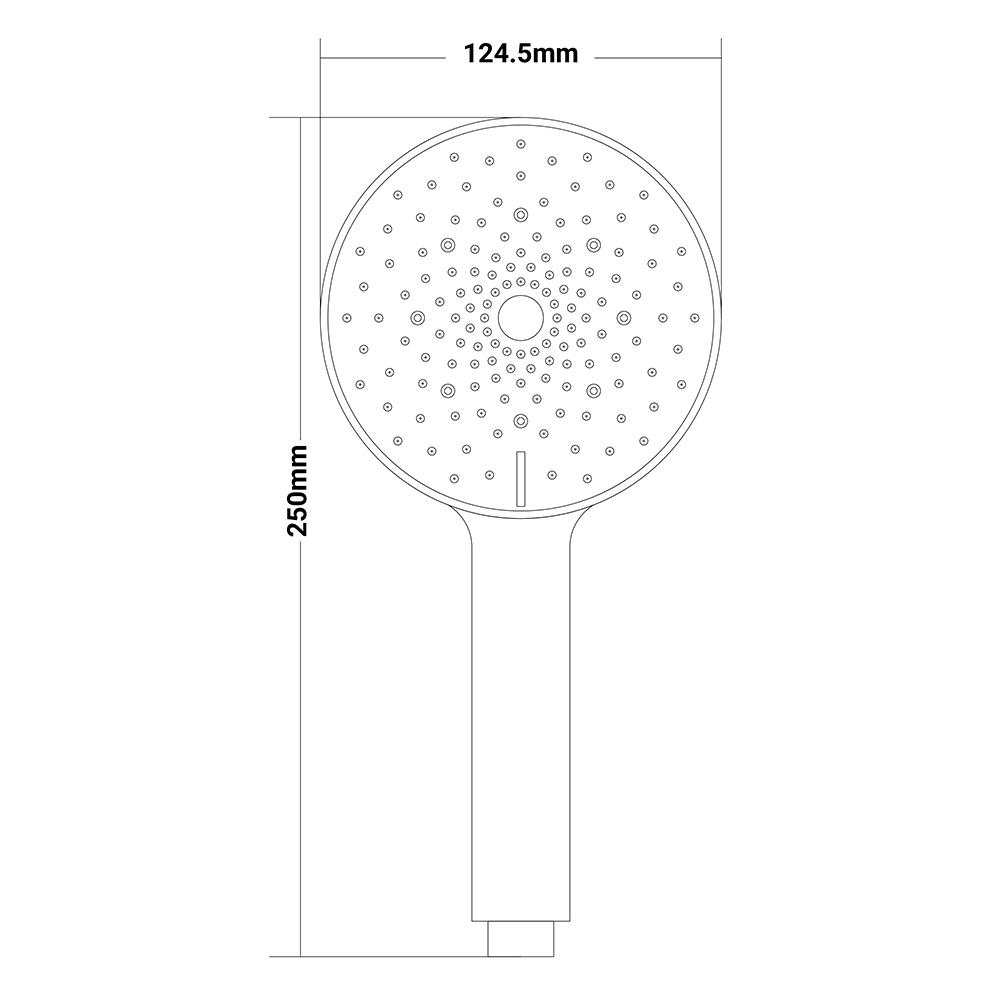 ชุดฝักบัวสายอ่อน 3 ระดับ NOVABATH NVB-HS0312 สีดำ/โครม
