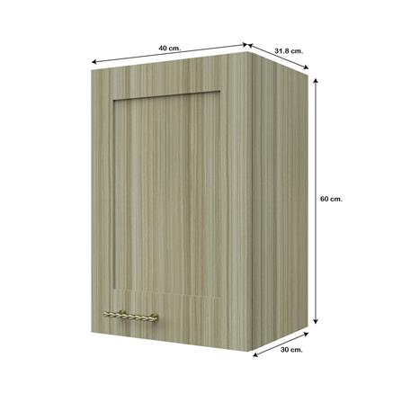 ตู้แขวนเดี่ยวบานเรียบ JUPITER GLORY TEAK 40x60 ซม. สีน้ำตาล_4