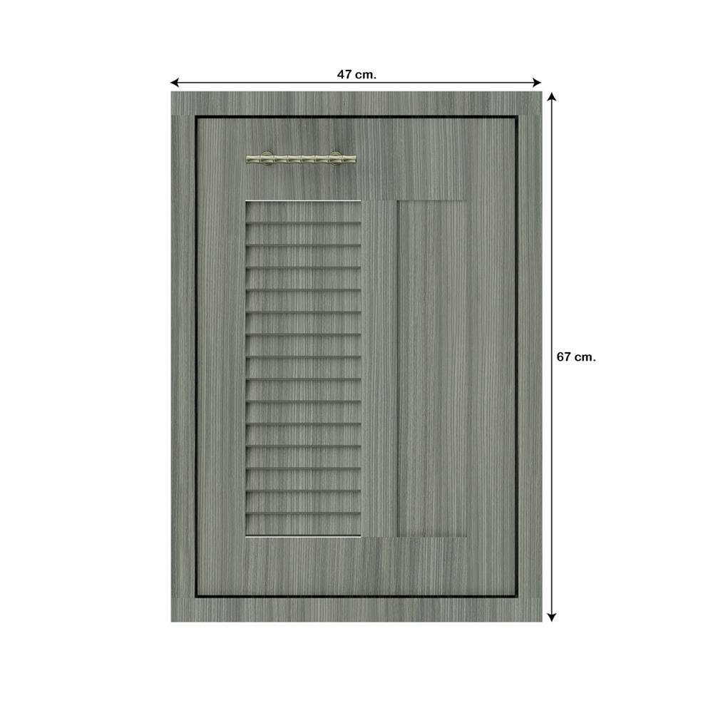 บานซิงค์เดี่ยวเกล็ดผสม JUPITER GLORY LIGHT 43x63 ซม. สีเทา