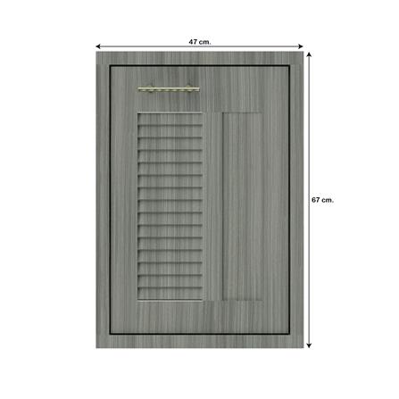 บานซิงค์เดี่ยวเกล็ดผสม JUPITER GLORY LIGHT 43x63 ซม. สีเทา_3