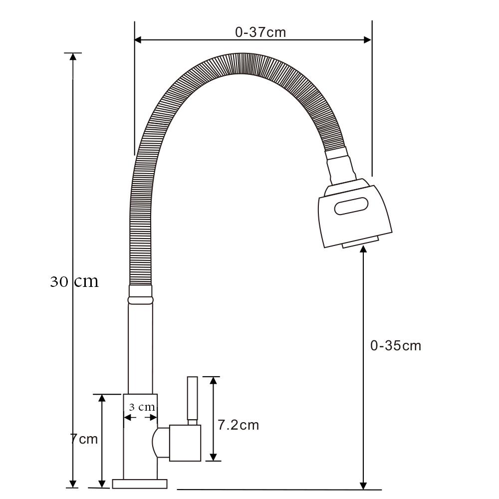 ก๊อกซิงค์เดี่ยวเคาน์เตอร์ NOVABATH NVB-KT217B สีดำ