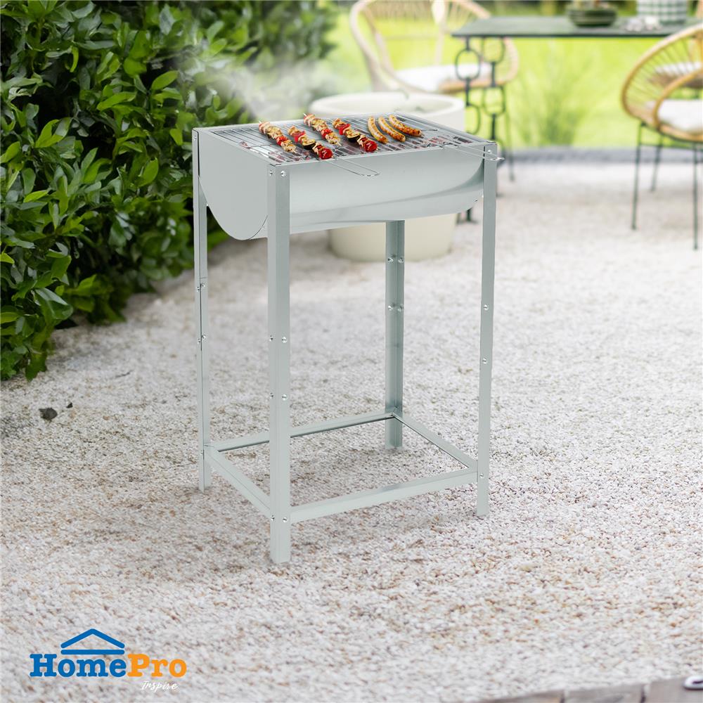 เตาถ่านบาร์บีคิว SPRING GALVANIZED 40 ลิตร สีเงิน