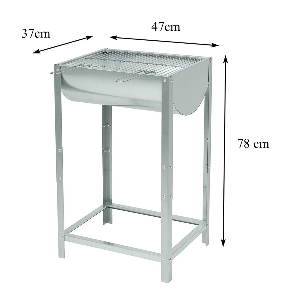 เตาถ่านบาร์บีคิว SPRING GALVANIZED 40 ลิตร สีเงิน